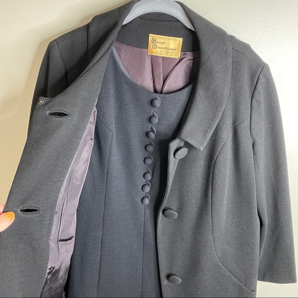 VINTAGE 60s LBD with Overcoat Bundle Black - Picture 6 of 16
